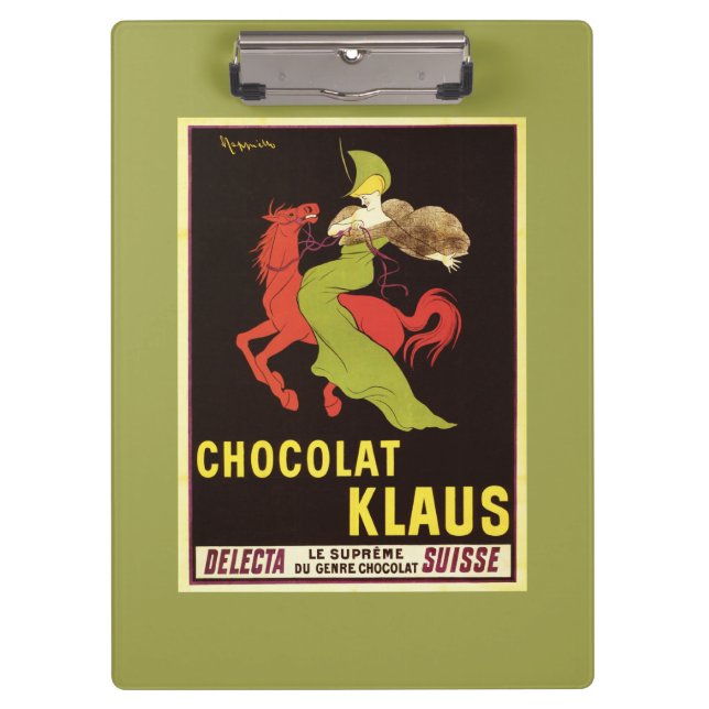 Porte-bloc Affiche de publicité de Chocolat Klaus (Devant)