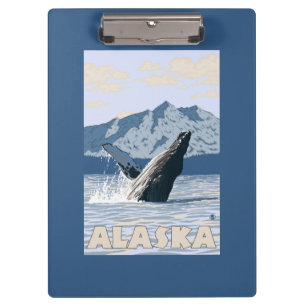 Porte-bloc Affiche de Vintage voyage de baleine