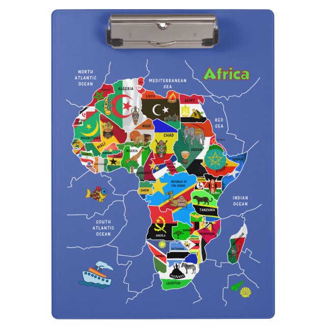 Porte-bloc Africa map (Devant)
