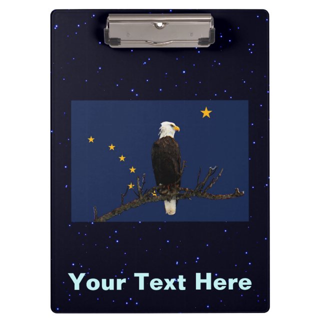 Porte-bloc Aigle Et Drapeau De L'Alaska (Devant)