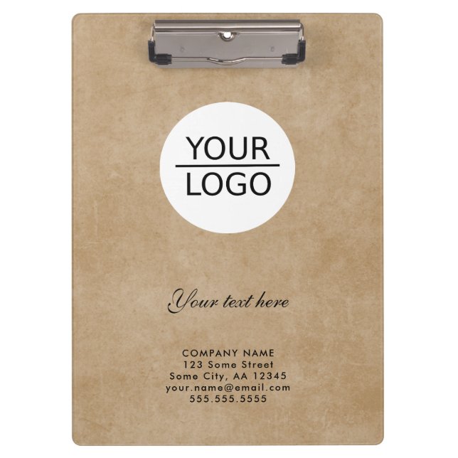 Porte-bloc Ajouter Logo Texte Personnalisé Rustique Promotion (Devant)