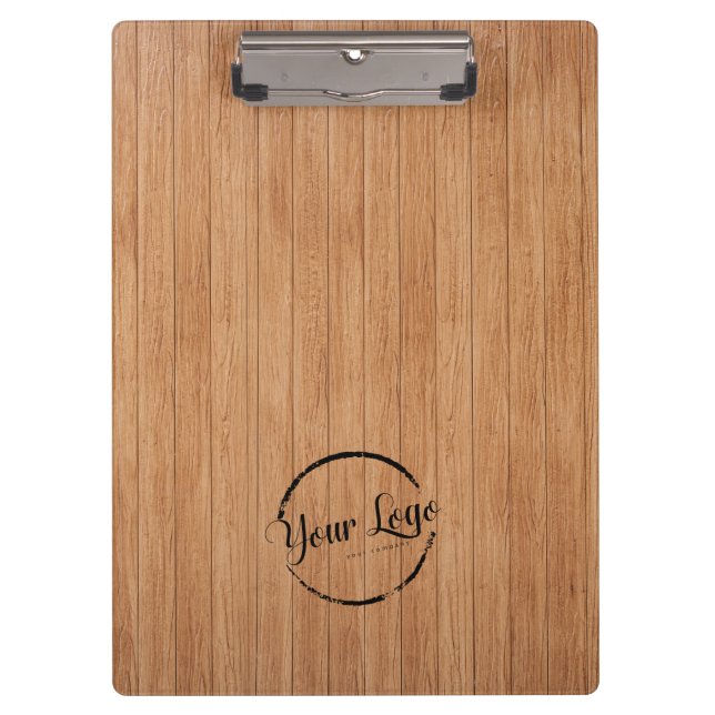 Porte-bloc Ajoutez votre logo bois de grange rustique (Devant)