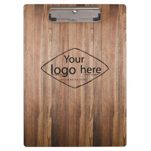 Porte-bloc Ajoutez votre logo bois de grange rustique