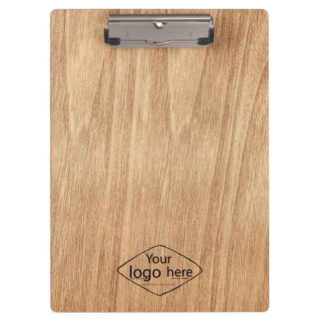 Porte-bloc Ajoutez votre logo bois de grange rustique (Devant)