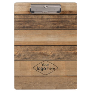 Porte-bloc Ajoutez votre logo en bois de grange rustique