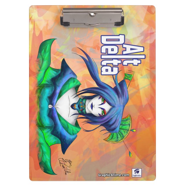 Porte-bloc AltDelta Art Series : Blue Geisha Clip Board (Devant)