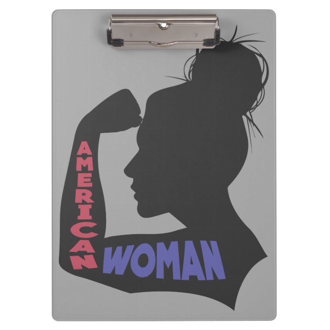 Porte-bloc American Woman gris foncé (Devant)