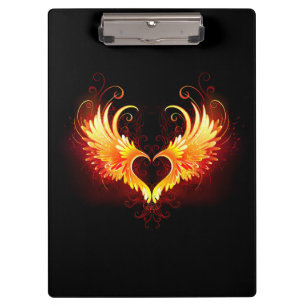 Porte-bloc Angel Fire Heart with Wings