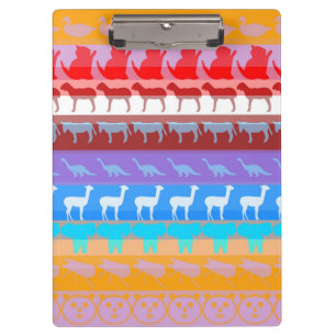 Porte-bloc Animaux colorés rétro Grandes Motif #2