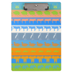 Porte-bloc Animaux colorés rétro Grandes Motif #5