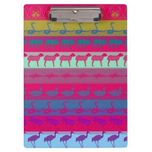 Porte-bloc Animaux colorés rétro Grandes Motif #9