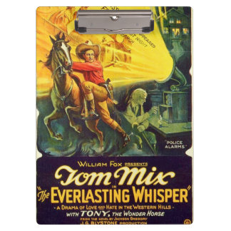 Porte-bloc Annonce d'exposant de film silencieux de Tom Mix