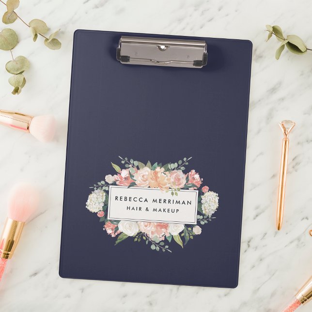 Porte-bloc Antique Floral Blush & Navy (Créateur téléchargé)