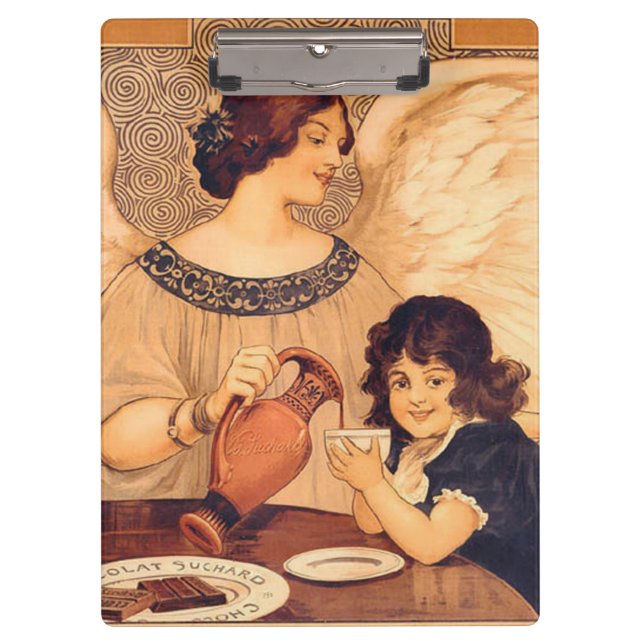 Porte-bloc Antique française au chocolat (Devant)