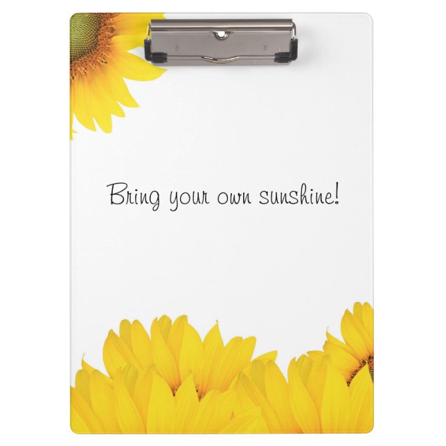 Porte-bloc Apportez vos propres tournesols (Devant)