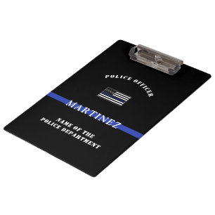 Porte-bloc Appréciation de l'agent de police de la ligne bleu