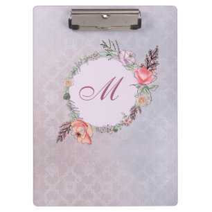 Porte-bloc Aquarelle botanique moderne logo Floral Pattern