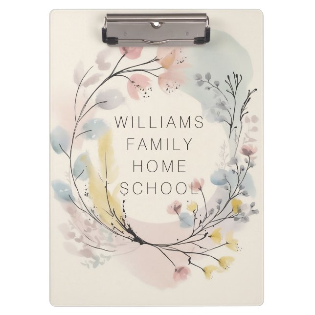 Porte-bloc Aquarelle Botanique Personnalisée (Devant)