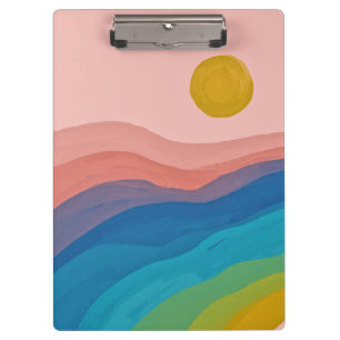Porte-bloc Aquarelle couleur Art Abstrait bleu rose