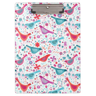 Porte-bloc Aquarelle d'oiseau Boho floral
