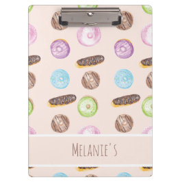Porte-bloc Aquarelle Eclair Donuts Fun Whimiscal Sweet