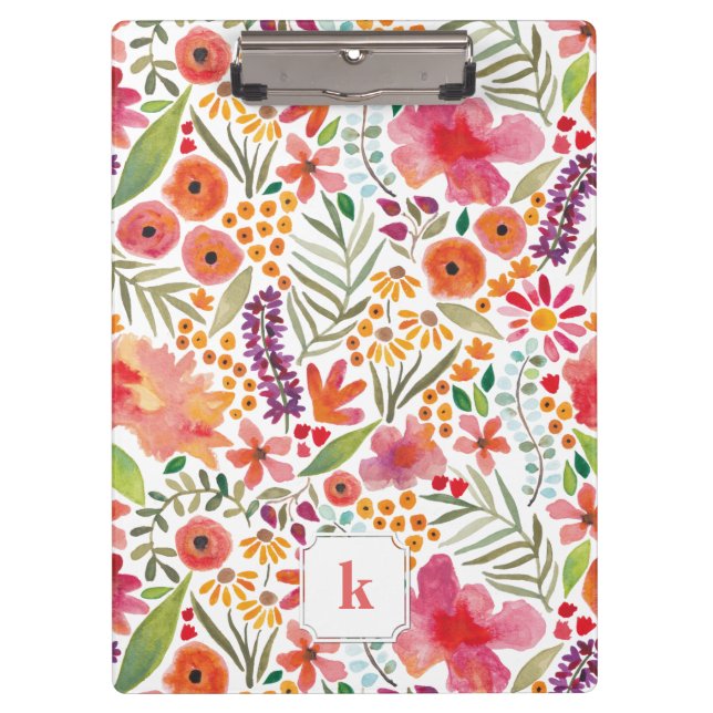 Porte-bloc Aquarelle Floral Porte - bloc (Devant)