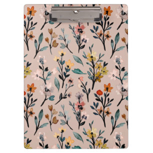 Porte-bloc Aquarelle florale Boho Rose Dusty personnalisée
