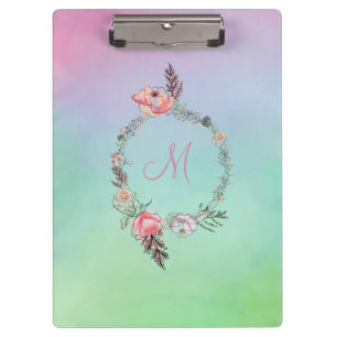 Porte-bloc Aquarelle florale moderne rose floral
