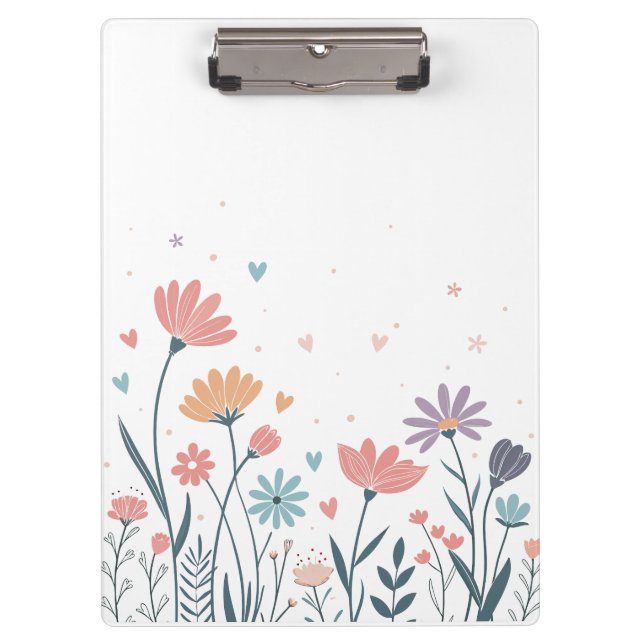 Porte-bloc Aquarelle lunaire florale (Devant)
