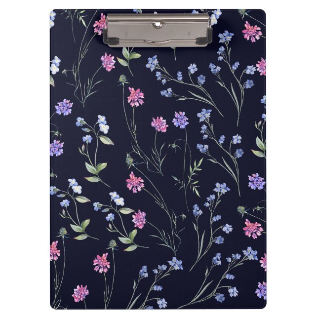 Porte-bloc Aquarelle marine Fleur sauvage Floral (Devant)