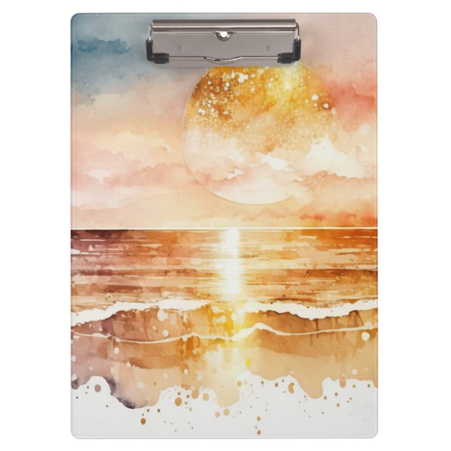 Porte-bloc Aquarelle Plage Design 1 (Devant)
