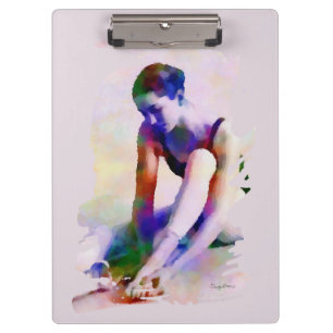 Porte-bloc Aquarelle rose Ballerina Art contemporain