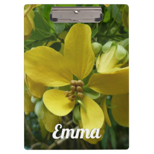 Porte-bloc Arbre à douche dorée Tropical Jaune Floral