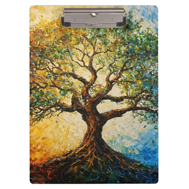 Porte-bloc Arbre de connaissances - Peinture à l'huile (Devant)