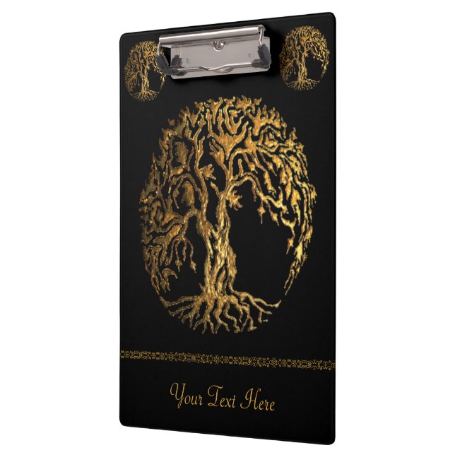 Porte-bloc Arbre de vie Mehndi (or) (henné) (Gauche)