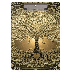 Porte-bloc Arbre d'or de la vie Ancien Rustique 