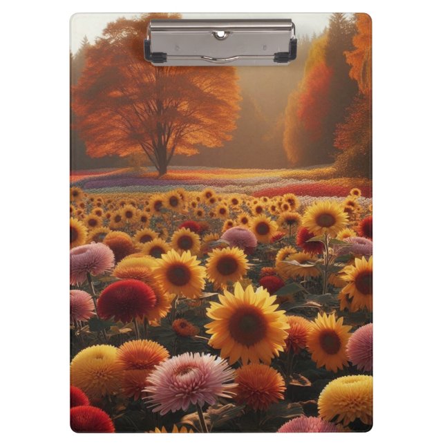 Porte-bloc Arbres d'automne/terrain avec maman (Devant)