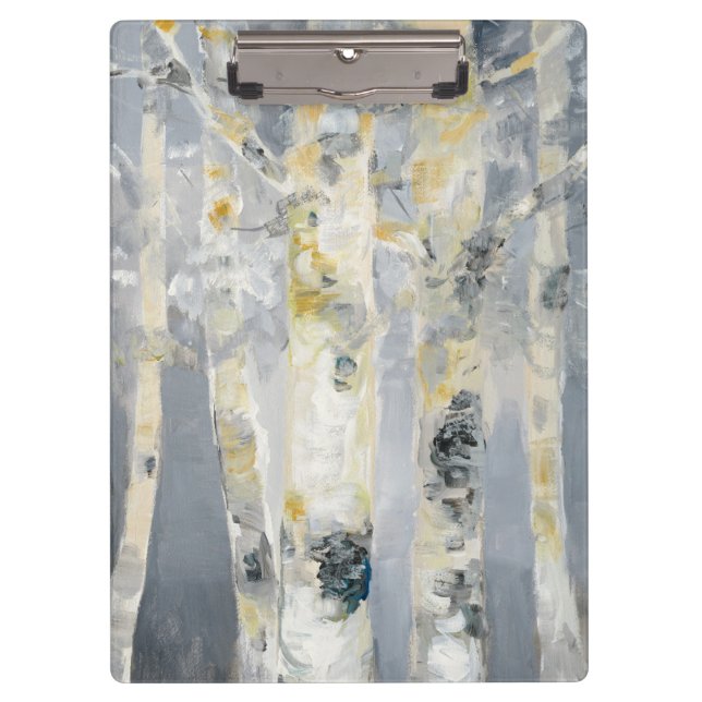 Porte-bloc Arbres de bouleau sur l'arrière - plan gris 6 (Devant)