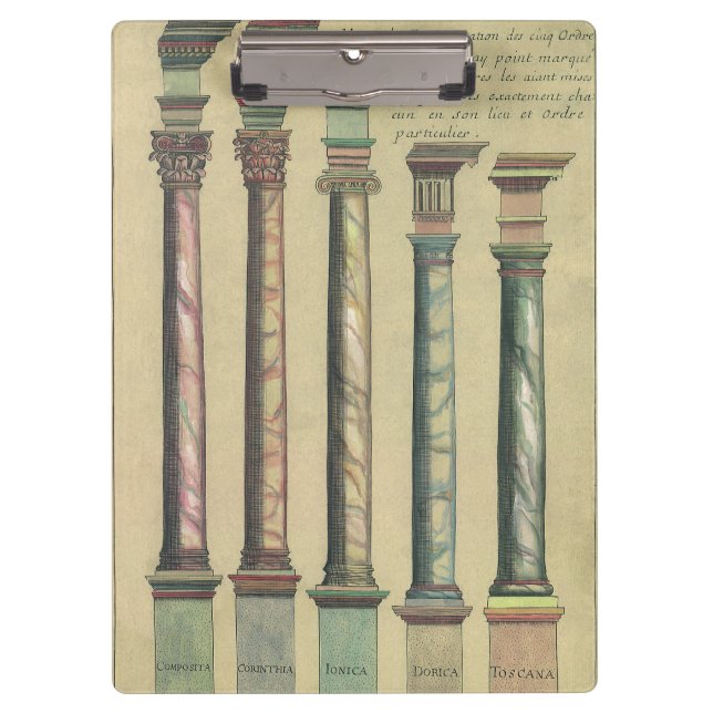 Porte-bloc Architecture vintage, les 5 Ordres Architecturaux (Devant)