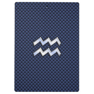 Porte-bloc Argent Aquarius Connexion Navy Blue Carbon Fiber A