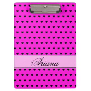 Porte-bloc Ariana - Modèle de nom personnalisé, rose rayonn