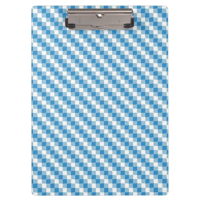 Porte-bloc arrière - plan Bleu-blanc de carrés (Devant)