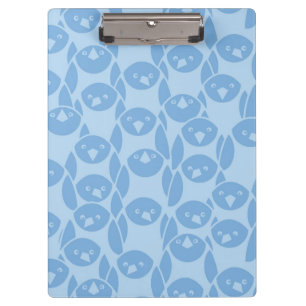 Porte-bloc Arrière - plan bleu de motif de pingouins