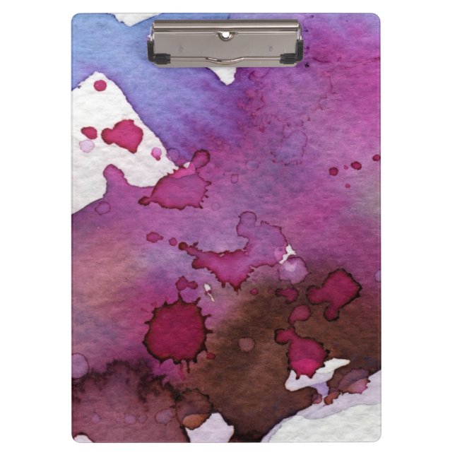 Porte-bloc Arrière - plan pourpre d'aquarelle (Devant)