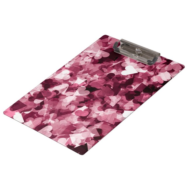 Porte-bloc Arrière - plan rose doux de coeurs de Kawaii (Incliné)
