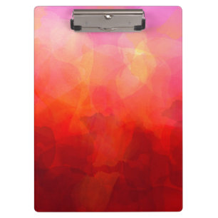 Porte-bloc Art aquarelle en rouges, orange et jaune