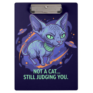 Porte-bloc Art de dessin animé de chat Sphynx science-fiction