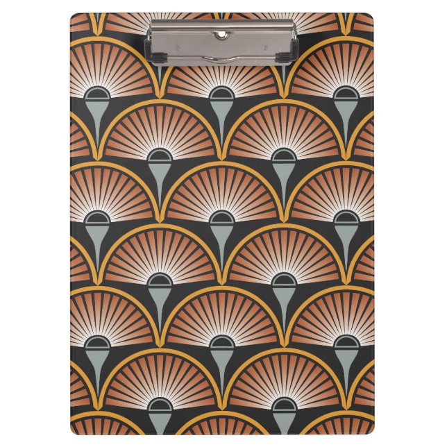 Porte-bloc Art Déco Jazz Age Sunset Jukebox (Devant)