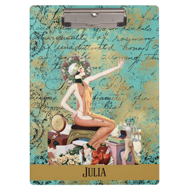 Porte-bloc Art Deco Woman (Devant)