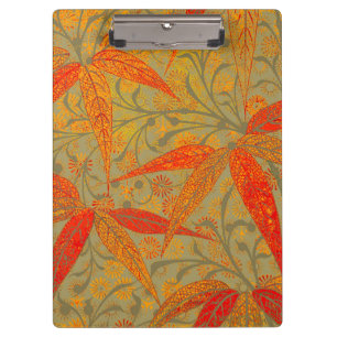Porte-bloc Art en bambou terrestre Vintage Imprimer orange